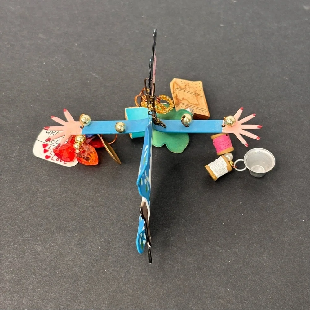 Silvestri Fanciful Flights Karen Rossi 3D GRANDMA Ornament Metal Charms Hanging